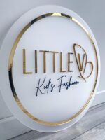 Custom Round Acrylic Logo Sign Board for Office & Shop Wall Decor - Image 5