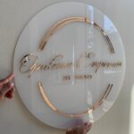 Custom Round Acrylic Logo Sign Board for Office & Shop Wall Decor - Image 6