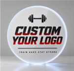Custom Round Acrylic Logo Sign with backlight Board for Office & Shop Wall Decor - Image 5