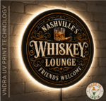 Custom Round Acrylic Logo Sign with backlight Board for Office & Shop Wall Decor - Image 6